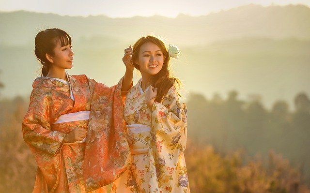 asia, kimono, geisha