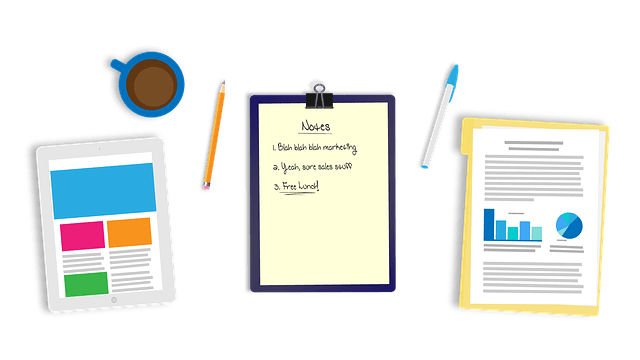 desk, tablet, notes desk, tablet, notes