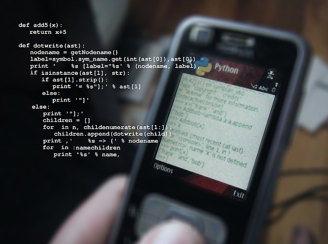 mobile phone, python, programming language