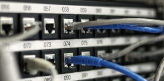 blue UTP cord