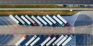 parked trucks