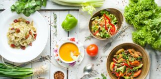 vegetable salad on white ceramic plate