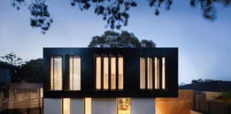 black and white concrete building