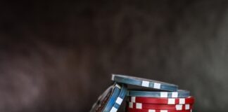 selective focus photo of poker chips