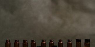 amber glass bottles