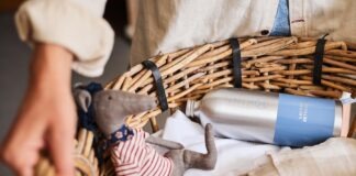 a person holding a box