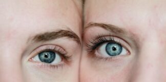 photo of woman's face reflection