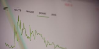 white paper with green line