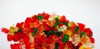 assorted-color bear candies