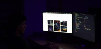 black flat screen computer monitor