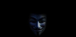 blue and black mask illustration