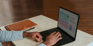 a person using a laptop