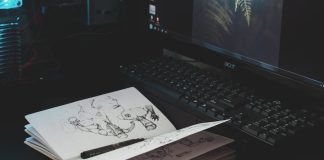 How to Start a Coloring Book Business with AI Tools black flat screen computer monitor beside black computer keyboard