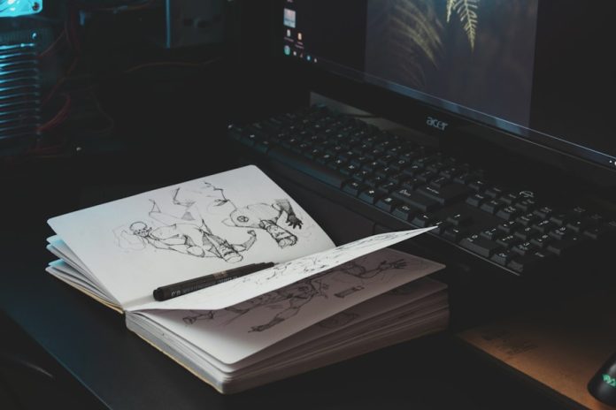 black flat screen computer monitor beside black computer keyboard