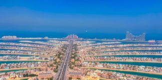 Holiday Homes vs. Residential Apartments for Rent in Palm Jumeirah: Which is Better? an aerial view of the city of abura