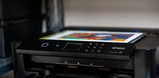 a printer sitting on top of a table