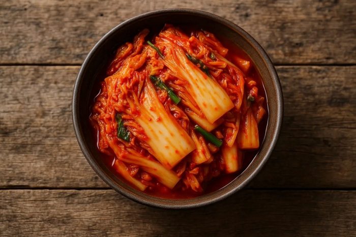 A bowl of food on a wood table AI-generated content may be incorrect.