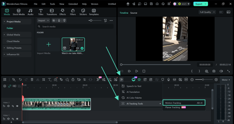 Motion Tracking in Filmora: Track Objects and Movement in Videos Easily