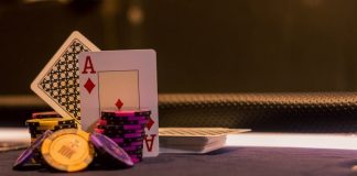 What sets Melspin apart from other online casinos A close-up of poker chips and playing cards on a casino gaming table, highlighting Ace of Diamonds.