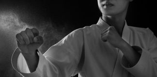 a man holding his hands together