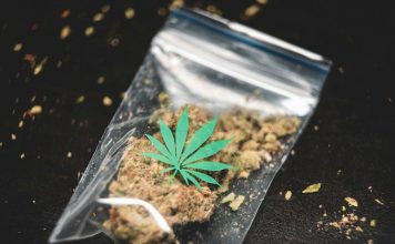 ground cannabis on clear plastic bag